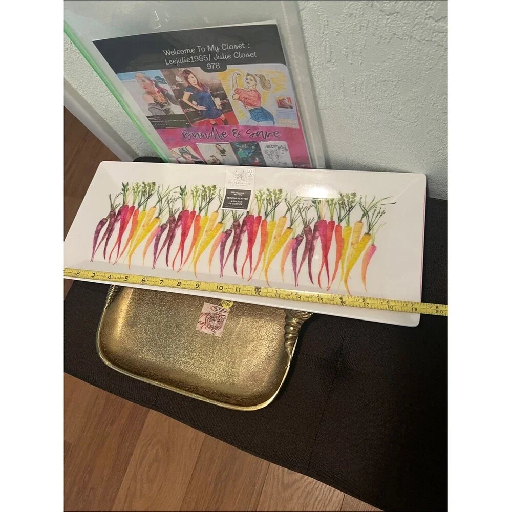 #2139**By Rachel Ashwell: The Farmhouse Colorful Carrot Serving Platter